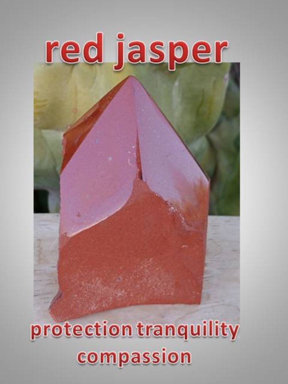 #3 Red Jasper rock stone point Protection : Chakra : Calming